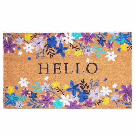 Calloway Mills Entrance Mat, Coir, Natural, Black 106682436